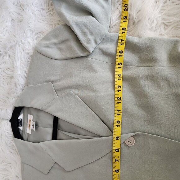 Talbots Pure Silk Blazer Jacket Women's 4 Gray Blue Business Casual‎ Elegant - Picture 8 of 16